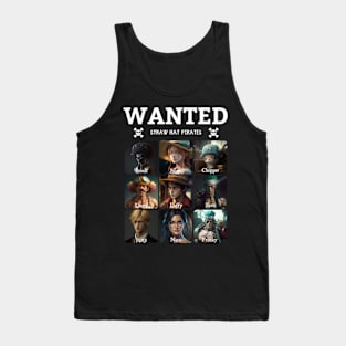 Straw Hat Pirates - Wanted (minimal text) Tank Top